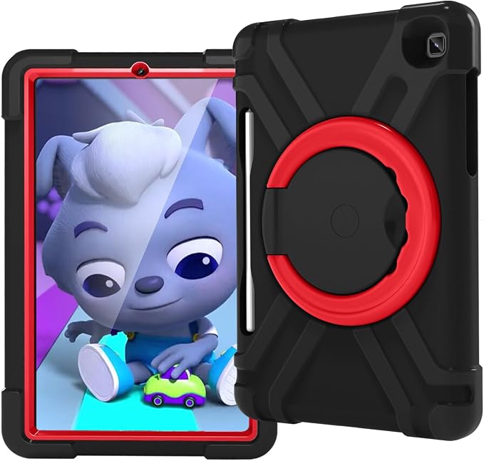 AKABEILA Compatible with Amazon Fire HD 8 2020/2022 Tablet Case，Rugged Kids Case with Stand Lightweight Shockproof Kids Friendly Tablet Cover Black