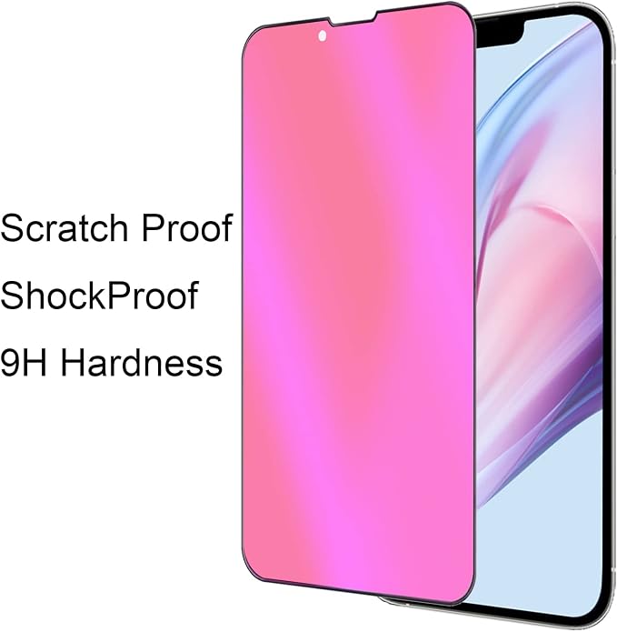 2 Pack Anti-Blue Privacy Tempered Glass for iPhone 11 / iPhone XR Anti-Spy Screen Protector Film Electroplated Gradient Colorful 6.1 inch