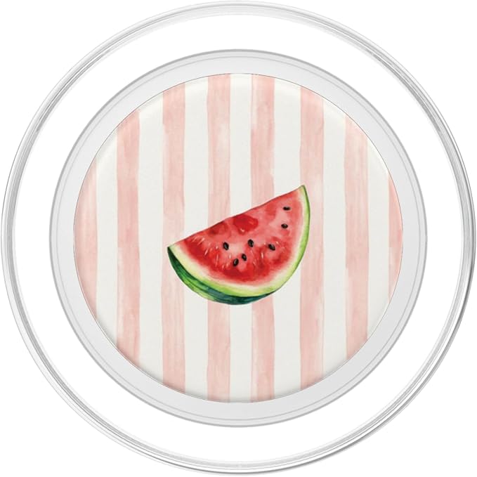 Pink Stripe Watermelon Pattern PopSockets Adhesive PopGrip