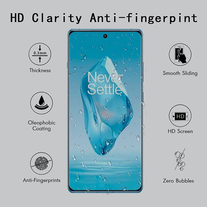 [4 Pack] Tempered Glass Screen Protector for OnePlus 12 | Tempered Glass Scratch Resistant Easy-Install Bubble Free Anti-Fingerprint
