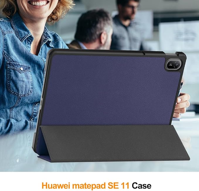 Kepuch Custer Case Compatible for Huawei MatePad SE 11 2024Ultra-Thin PU-Leather Hard Shell Cover - Black