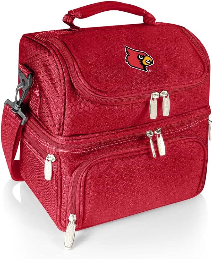 PICNIC TIME NCAA Nebraska Cornhuskers Pranzo Lunch Bag - Insulated Lunch Box with Picnic Set - Lunch Cooler Bag