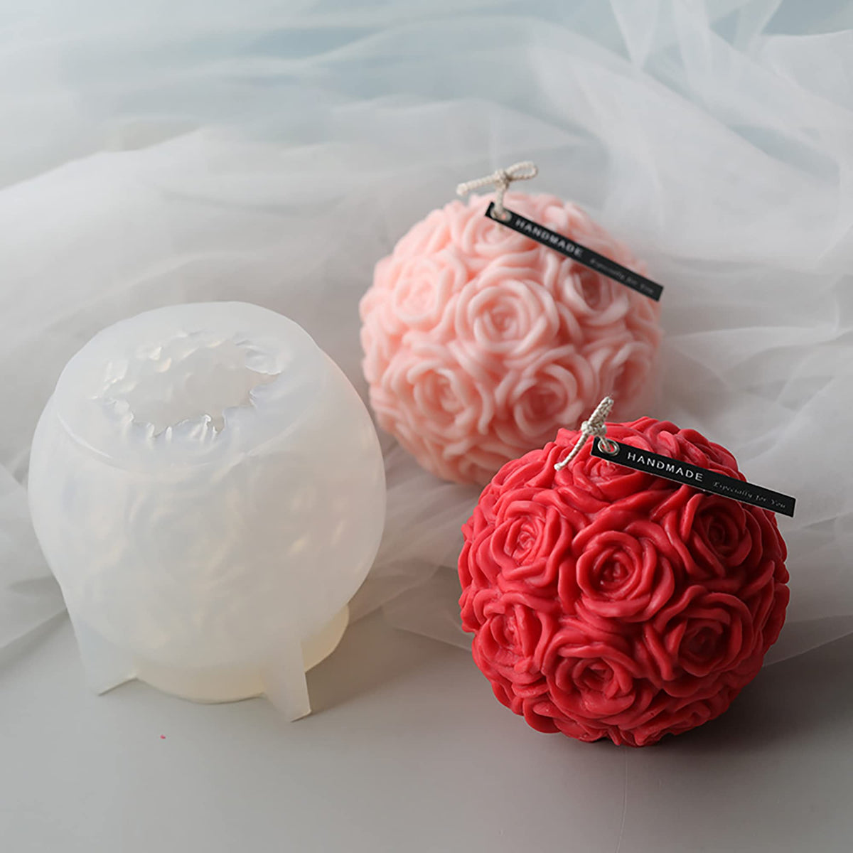 Rose Silicone Mold - Cylinder Shape for Candle, Resin, Soap & Chocolate - Decorative & Versatile