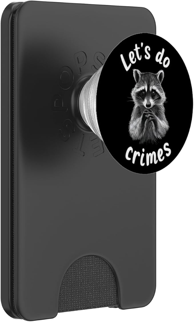 Funny Inappropriate Trashy Panda Cringy Racoon Do Crimes PopSockets PopGrip for MagSafe