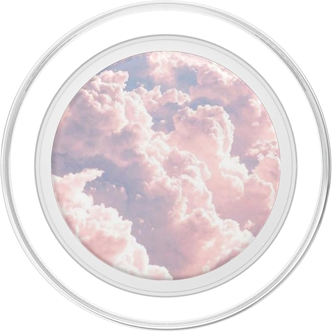 Pastel Pink and Purple Cloud Blue Sky Watercolor Clouds PopSockets Adhesive PopGrip