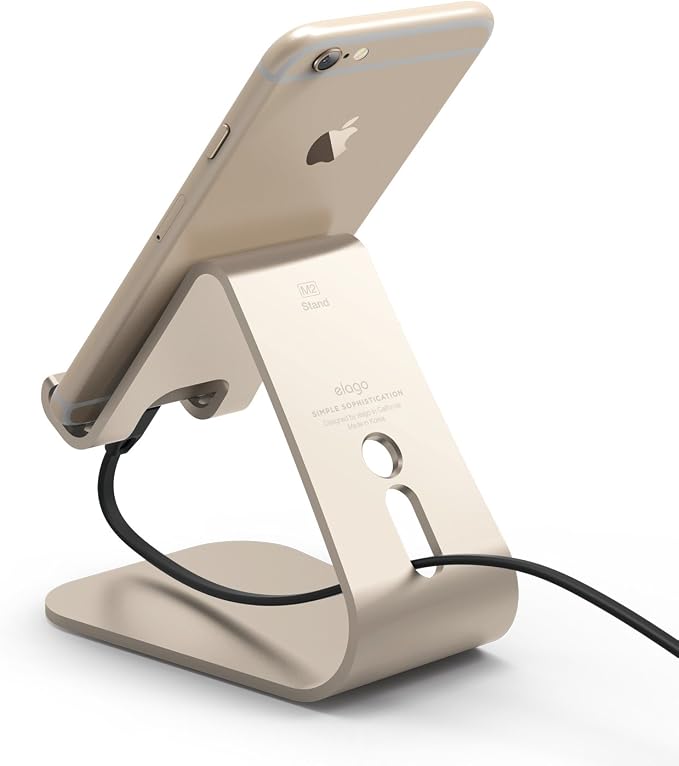 elago M2 Stand for All iPhones and Galaxy Smartphones (Angled Support for FaceTime) (Black)