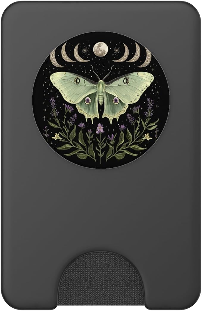 Luna Moth Lover Moon Phase Entomology Bug Flying Insect PopSockets Adhesive PopGrip