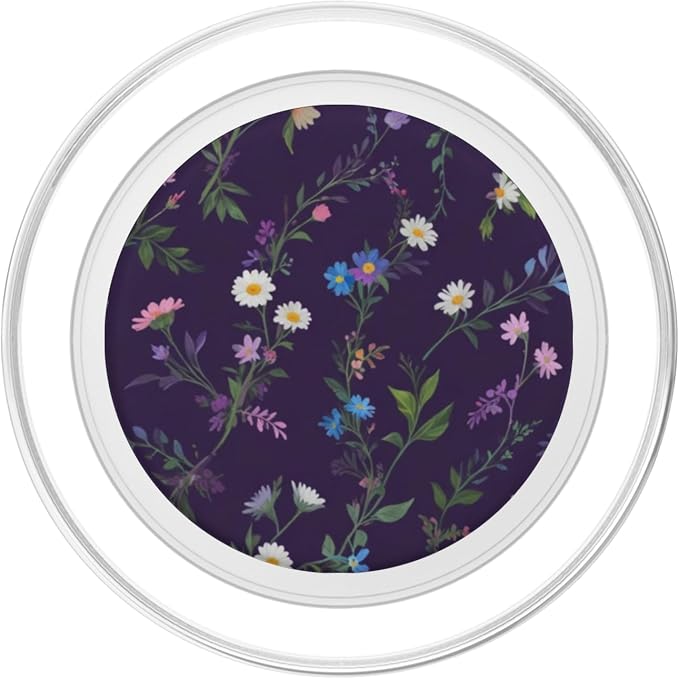 Cute Dark Purple Wildflowers Floral Flowers PopSockets Adhesive PopGrip