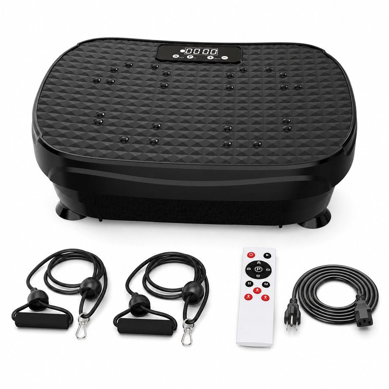 JAVRYK Vibration Plate Exercise Machine with 200 Adjustable speeds and 8 Scientific auto Modes, Compact Foldable Design and Ultra-Quiet Silicone Base for Home Workouts & Lymphatic Drainage