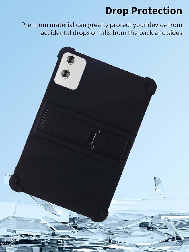 Case for SVITOO ‎P11 Tablet 11inchNOUKAJU Tablet Protection CaseAdjustable BracketSoft SiliconeSilicone Protection Cover for SVITOO SVTT001(Black)