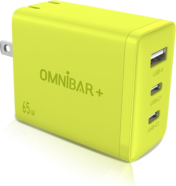 65W USB C Charger Block 3-Port GaN Fast Wall Charger Power Adapter | 2 USB-C &amp 1 USB-A Foldable Plug PD 3.0 PPS Fast Charging for iPhone 17/16/15 Galaxy S26/S25 Pixel 10/9 iPad &amp MacBoo