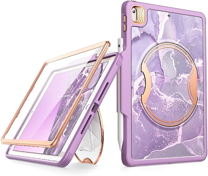 Clayco Nebula Case for iPad 9th/8th/7th Generation Case 10.2 Inch 2021/2020/2019 Multi-Angle Viewing Full Body Stand Cover for iPad 10.2 with Built-in Screen Protector &amp Pencil Holder Ocean
