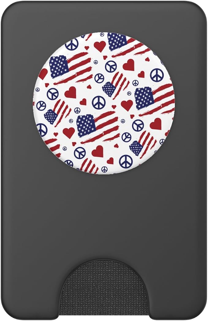 iCreate Peace Love America PopSockets Stand for Smartphones &amp Tablets PopSockets PopGrip: Swappable Grip for Phones &amp Tablets PopSockets Adhesive PopGrip