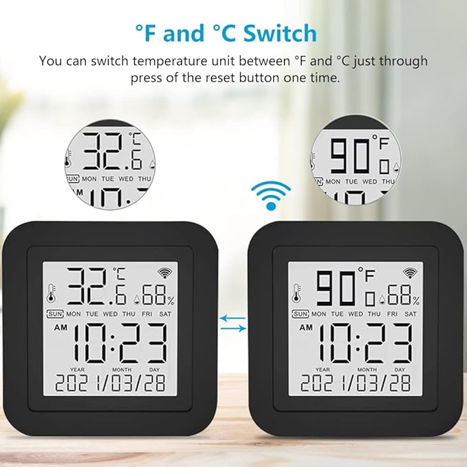 eMylo USB Smart WiFi IR Remote Control with Temperature & Humidity Sensor – Tuya App Control, Compatible with Alexa, Universal Controller for TV/AC/Audio/DVD