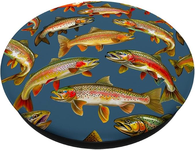 Fishing Fisherman Trout Fishing PopSockets PopGrip for MagSafe