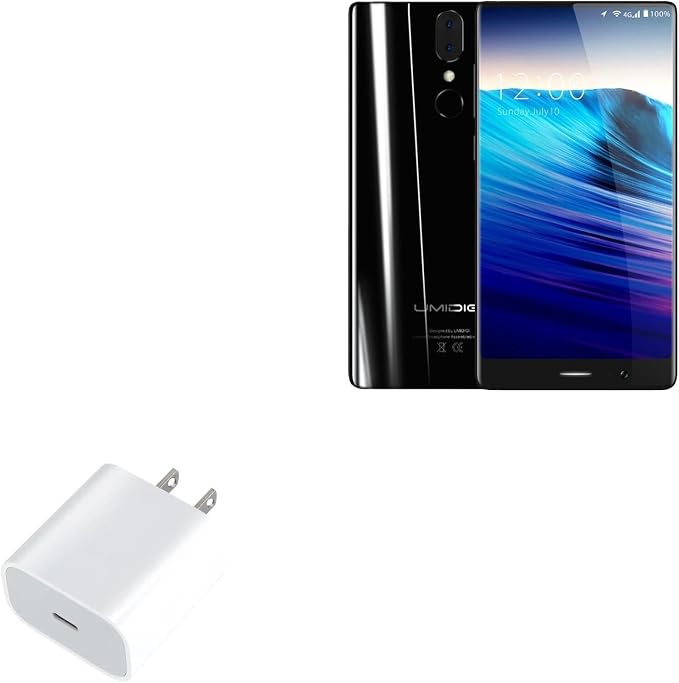 BoxWave Charger Compatible with Umidigi Crystal Pro - PD GAN miniCube (30W) 30W Tiny PD GAN Type-C Wall Charger - Winter White