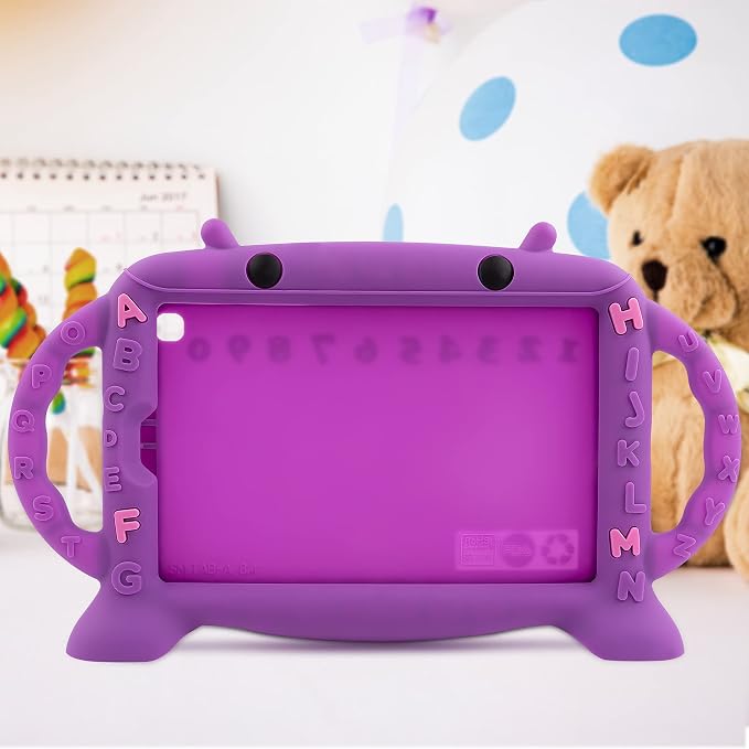 Case for Samsung Galaxy Tab A 8.4 SM-T307 (2020) - Shockproof Silicone Kids Friendly Soft Protective Cover with Handles for Galaxy Tab A 8.4 2020 Release - Stands on Its Own (Blue)