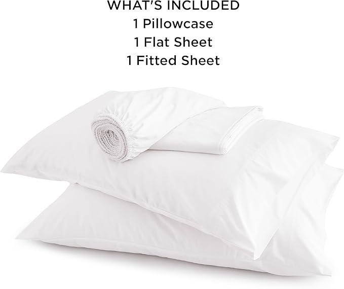 Bedsure Cooling Sheets Twin XL, Rayon Derived from Bamboo, Breathable & Soft Twin XL Sheet Sets, Deep Pocket Up to 16 Inches, Hotel Luxury Silky Dorm Bedding for Hot Sleepers, White