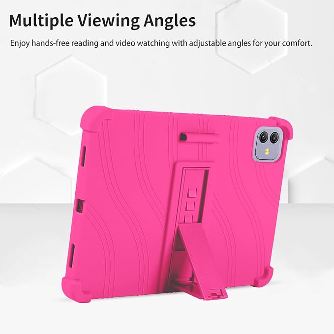 Case for Blackview Link 8 12.7-Inch Tablet – Shockproof Silicone Protective Cover with Kickstand Drop-Resistant Business Style (Black)
