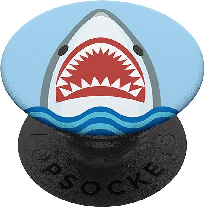 Great White Shark with Jaws Open PopSockets Swappable PopGrip