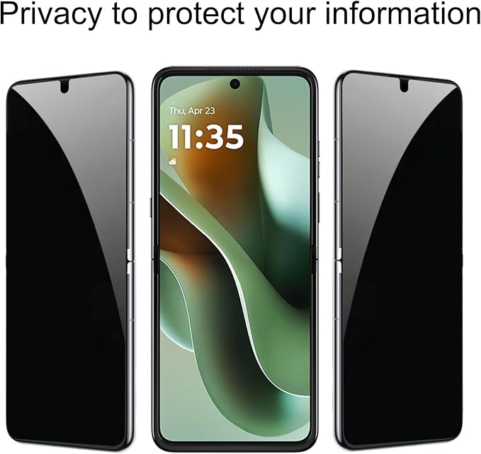 2 Pack for Motorola Moto Razr Ultra 2026 2025 / Moto Razr Plus 2026 2025 Privacy Screen Protector Anti spy Inner + Outer Film