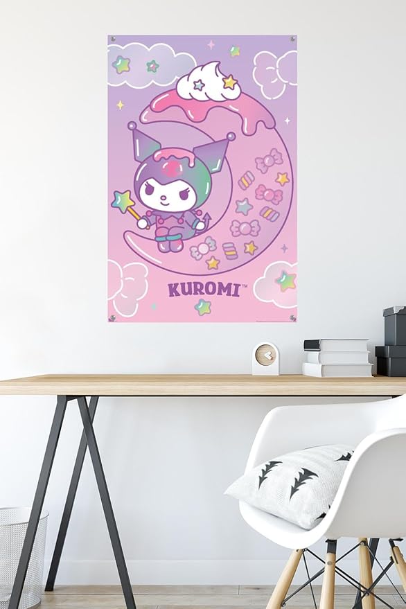 Hello Kitty and Friends: 24 Dreamland - Kuromi Wall Poster with Pushpins