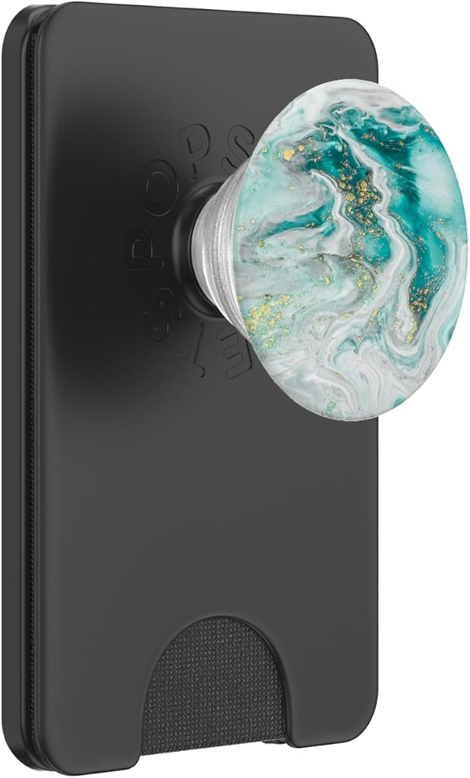 Teal Ink Marbled Design Pop Mount Sockets Phone Grip PopSockets Adhesive PopGrip