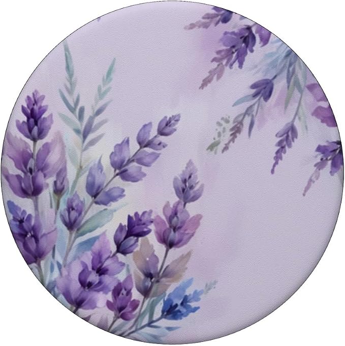 Lavender Floral Pattern PopSockets Adhesive PopGrip