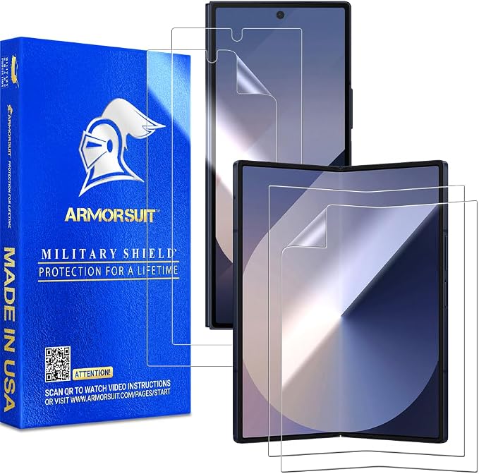 ArmorSuit 2+2 Pack for Samsung Galaxy Z Fold 6 Screen Protector Case Friendly MilitaryShield HD Clear Film - Made in USA