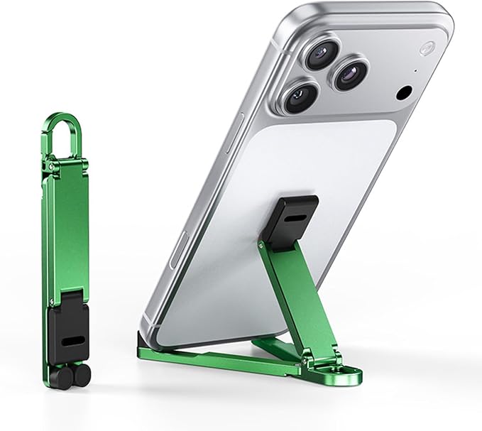 Aluminum Keychain Phone Stand Foldable and Portable with Full Rotation for Stable Hands Complimentary Viewing Multi Phone Mount