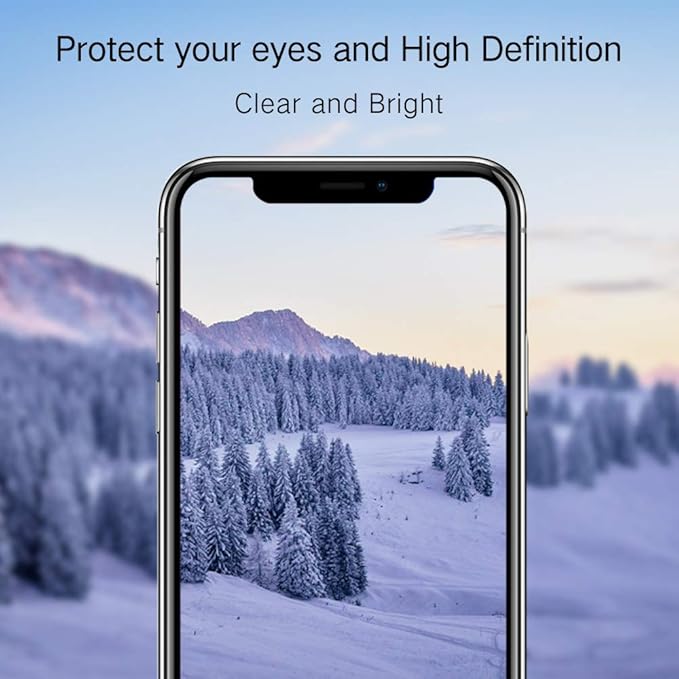 PERFECTSIGHT Blue Light Tempered Glass Screen Protector compatible with iPhone 11 Pro Max 2019 iPhone Xs Max 2018 6.5 inch HD Anti Fingerprint 2X Stronger Alignment Frame Easy Installation