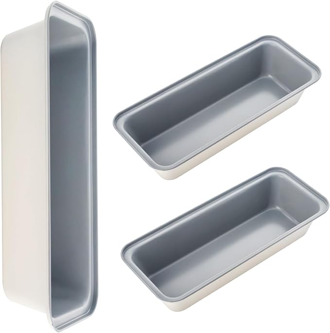 Proigtz Long Bread Loaf Pan 3 Pack, 12x4 Inch Nonstick Carbon Steel