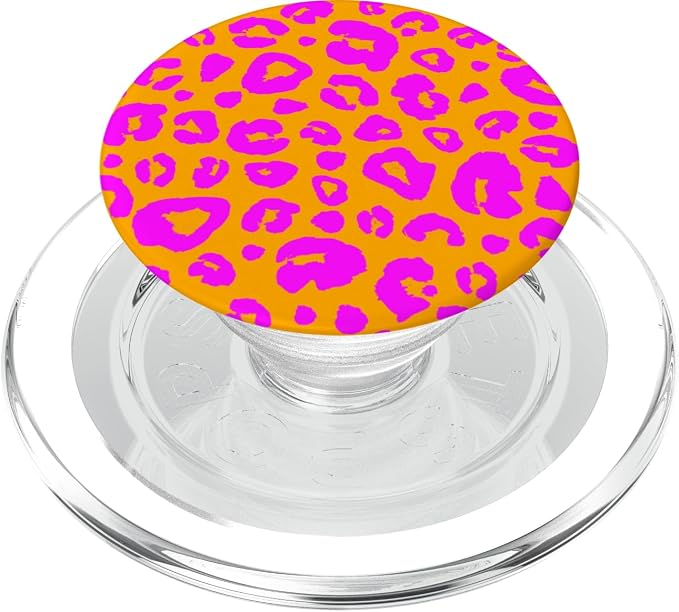 Cheetah Leopard Pattern Pink Orange PopSockets Adhesive PopGrip