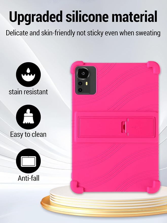 for Bnegynng CP31M 10 inch Tablet Protective case Shockproof Lightweight Silicone Protective Cover with Stand Child-Friendly Protection Easy to Clean DesignBlack