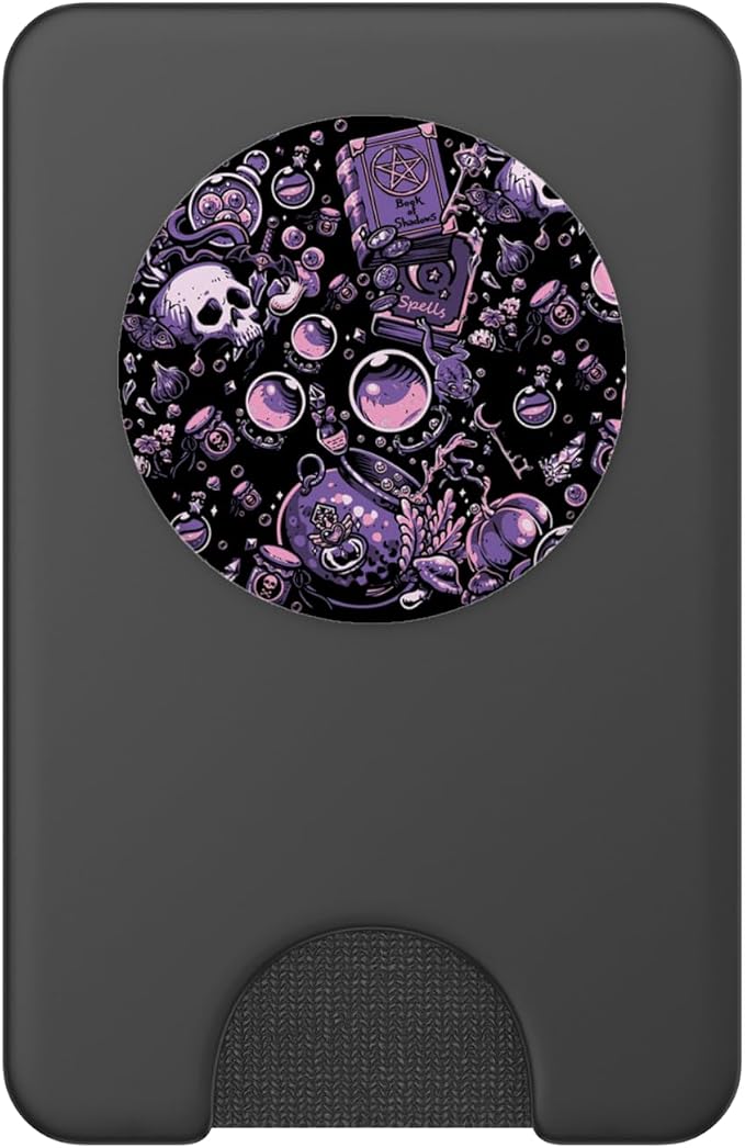 Witch's Essentials Pattern Witchy Design Halloween Cute PopSockets Adhesive PopGrip