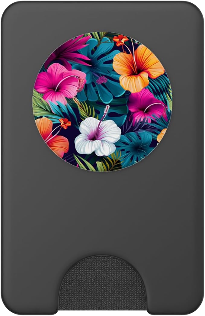 Watercolor Hibiscus Pattern Hawaii Flower Tropical Floral PopSockets PopGrip for MagSafe