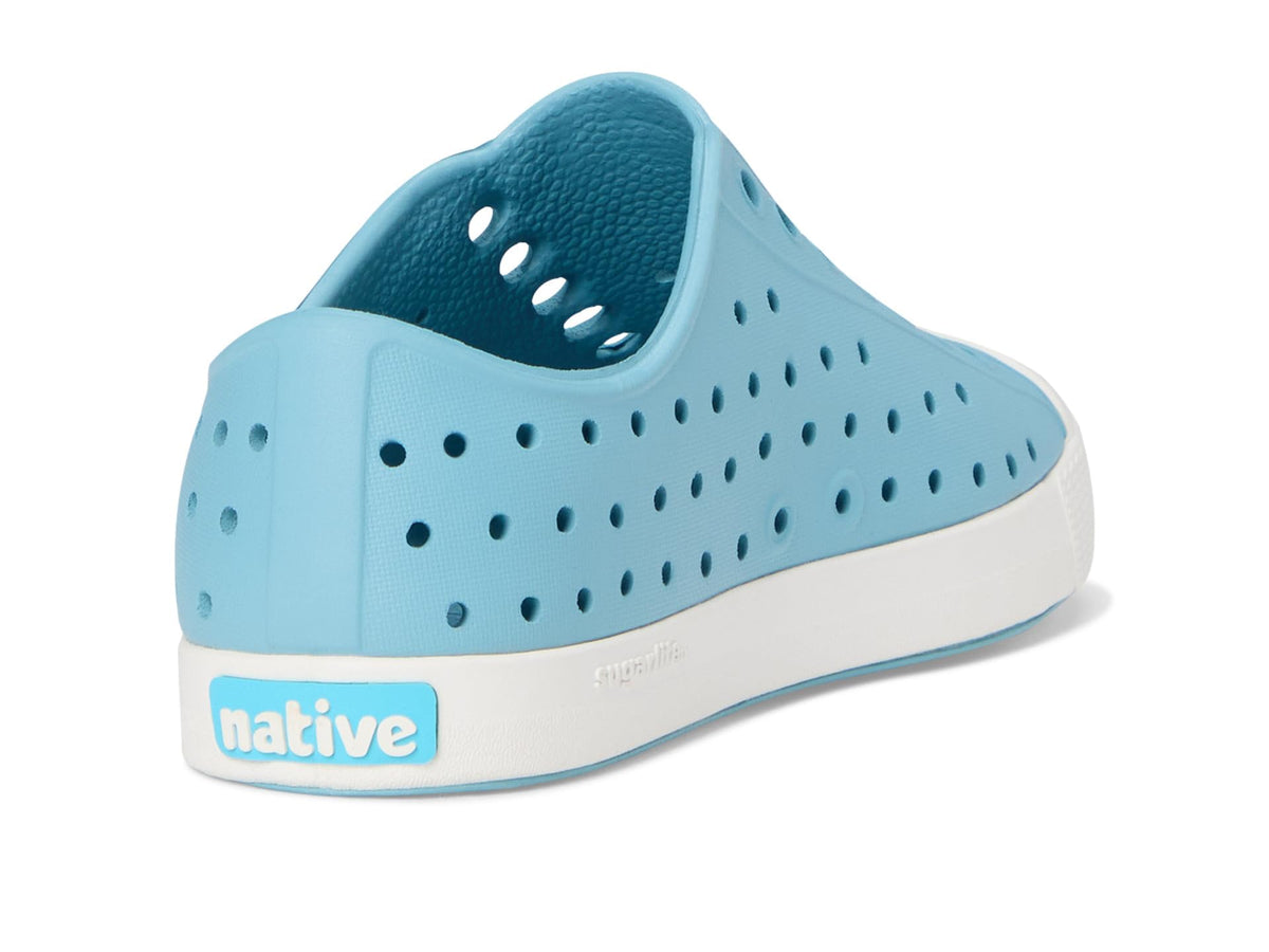 Native Shoes Unisex-Kids Jefferson Sneakers, Flux Blue/Shell White, 9 Toddler