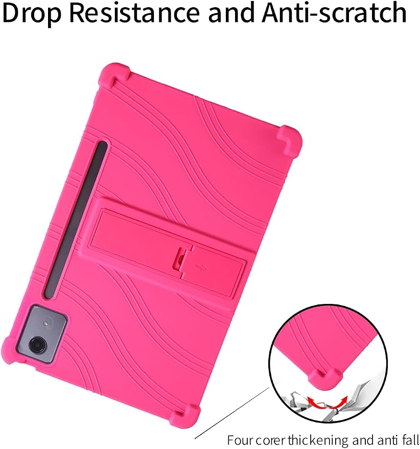 for Lenovo Idea Tab Pro 12.7 inch Tablet CaseBOVUGAC Soft Silicone Adjustable Stand Shockproof Kids Friendly for Lenovo Idea Tab Pro Tablet(Black)
