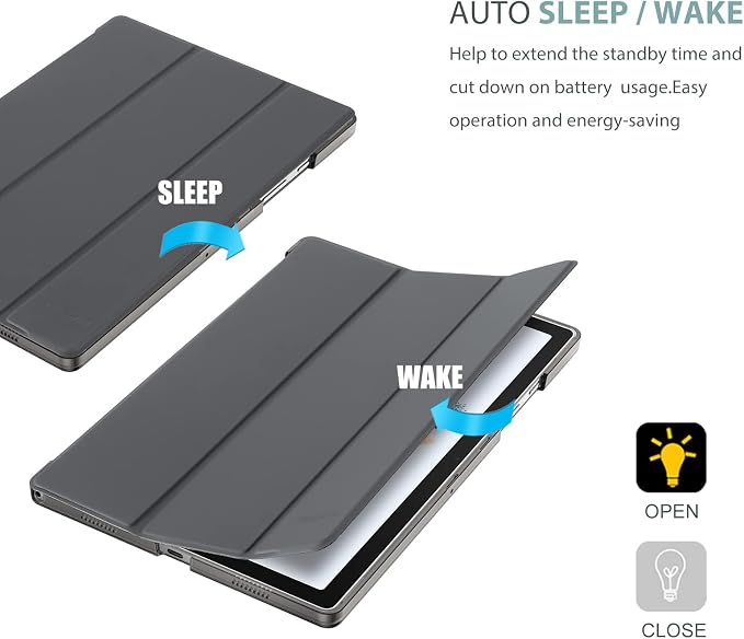 ProCase Smart Case for Galaxy Tab A8 10.5 Slim Stand Hard Back Shell Protective Smart Cover Case for Galaxy Tab A8 10.5 Inch 2022 SM-X200 X205 X207 -Black