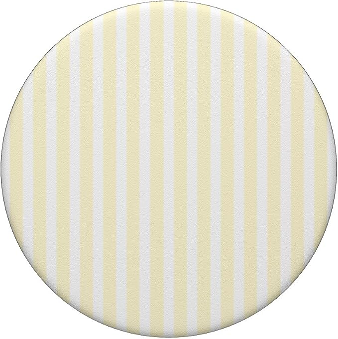 Butter Yellow and White Stripes Vertical Lines Minimalist PopSockets PopWallet for MagSafe