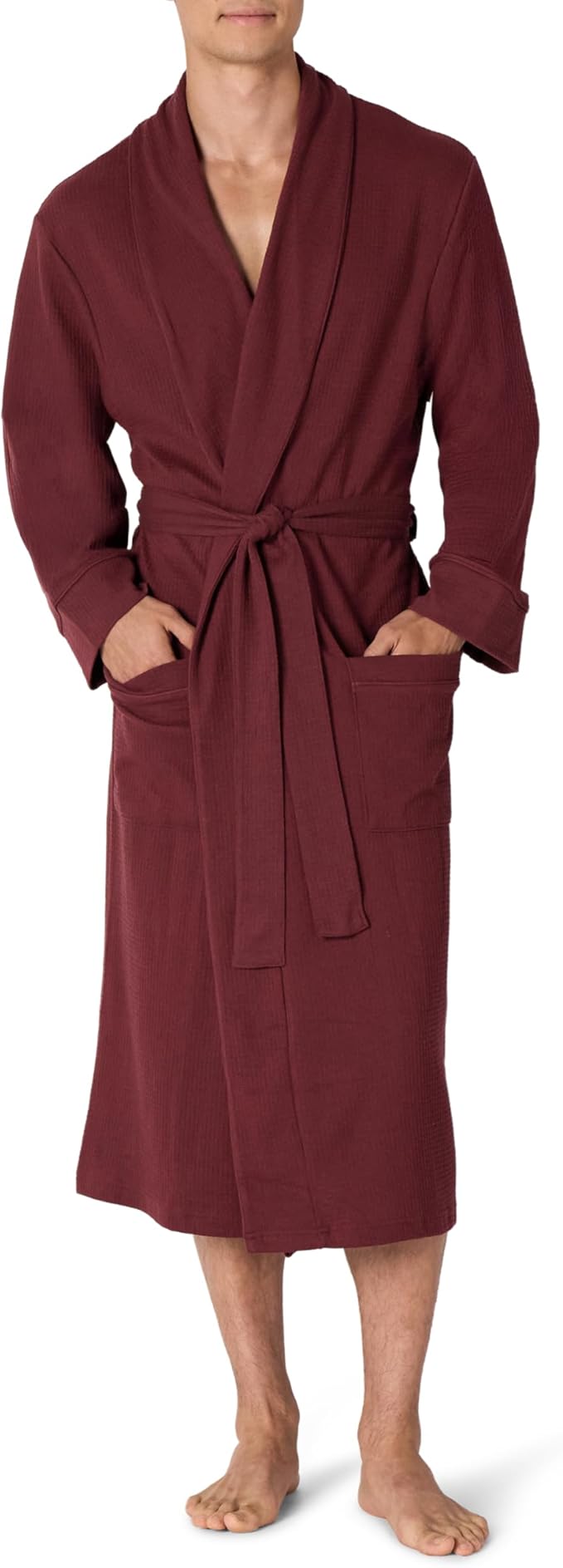 Amazon Essentials Men's Lightweight Waffle Bathrobe (Available in Big & Tall)