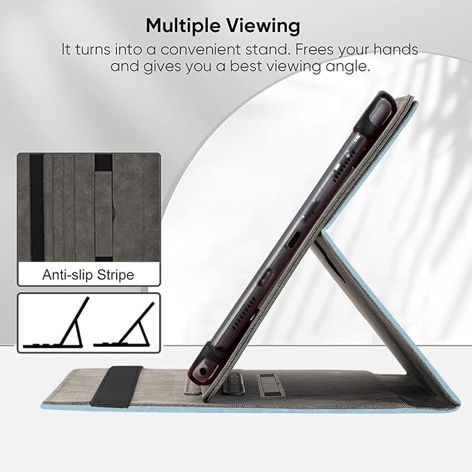 Universal 11 12 Inch Android Tablet CaseMulti-Angle Viewing Stand Stylus Holder Cover for 11-12 Touchscreen TabletBlack