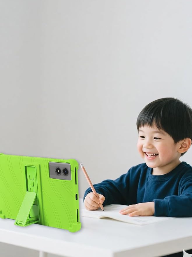 Case for TABWEE T50 Tablet 11 Inch (Black) | Soft Silicone Kids Friendly Protective Cover with Adjustable Stand Drop-Proof