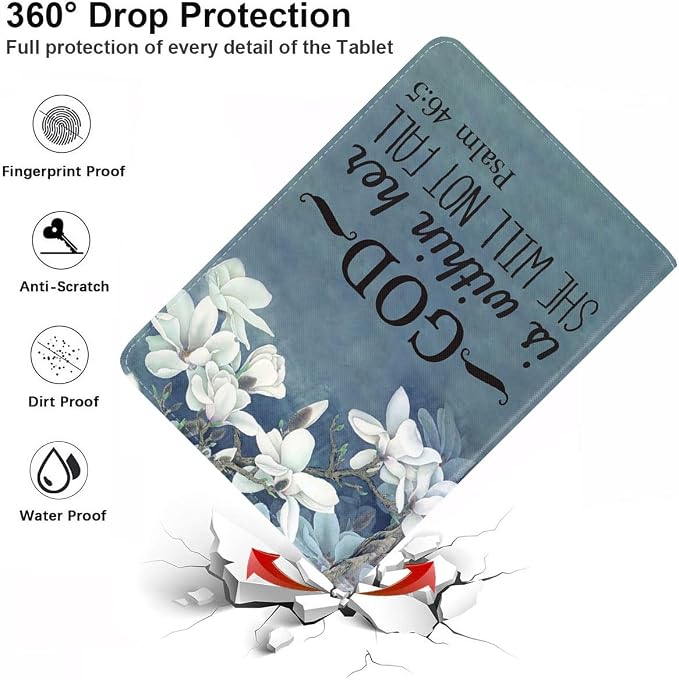 Case for Samsung Galaxy Tab S10 Lite/ S10 FE/ S9 FE 5G 10.9 Inch/ S9 11 Inch - Slim PU Leather Folding Stand Folio Cover with Auto Sleep/Wake - African American Girl
