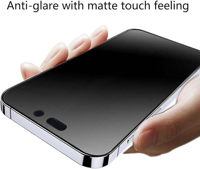 2 Pack 360 Degree Anti-glare Privacy Screen Protector for iPhone 16 Pro/iPhone 17 Matte Anti-Spy 4 Direction Soft Film 6.3 inch