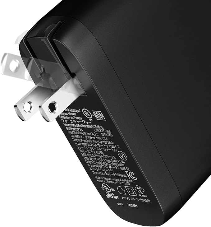 Amazon Basics 68W Two-Port GaN Wall Charger with 1 USB-C (60W) &amp 1 USB-A Ports (18W) with PD for Laptops Tablets &amp Phones (iPhone 16/15/14/13/12/11/X iPad MacPro Samsung More) Non-PPS B