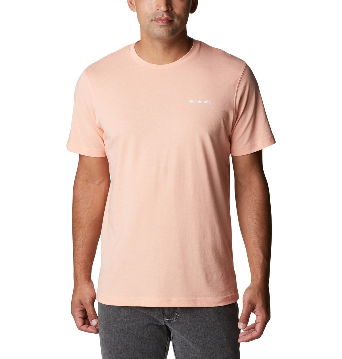 Columbia Men's Thistletown Hills Short Sleeve, Coral Reef Heather, Small