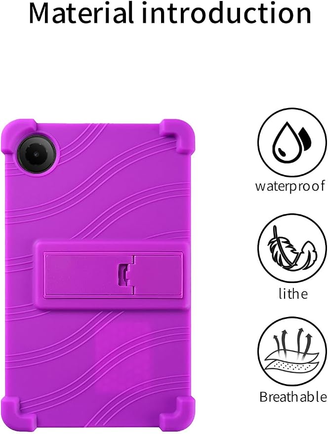 for TCL TAB 8 NXTPAPER 5G 8.7 Inch Tablet CaseBOVUGAC Soft Silicone Adjustable Stand Shockproof Kids Friendly for TCL Tab8 NXTPAPER 8.7 Tablet(Purple)
