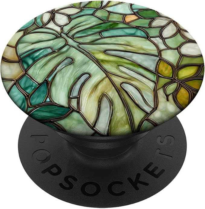 Monstera &amp Monstera Leaves Green Leaves Monstera Leaf PopSockets Adhesive PopGrip