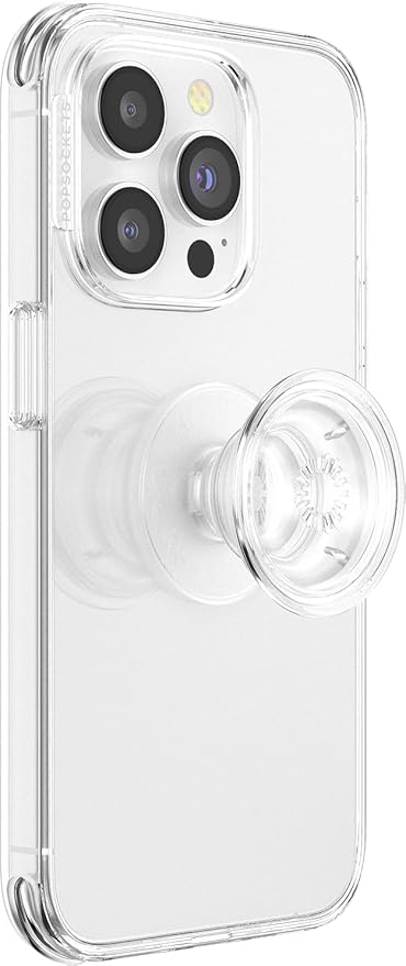 PopSockets Phone Grip with Expanding Kickstand, Adhesive Grip - Clear